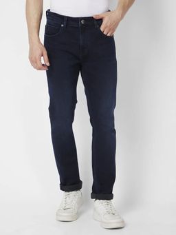 Spykar - Men Blue Indigo Cotton Stretch Regular Fit Jeans Rover