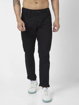 Spykar - Men Black Cotton Stretch Slim Fit Jeans Skinny
