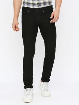 Spykar - Men Black Cotton Slim Fit Jeans Skinny