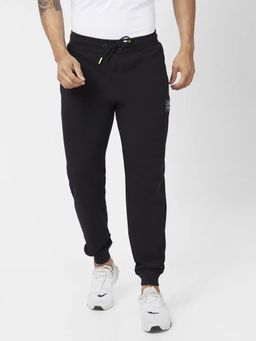Spykar - Men Navy Blue Blended Ankle Length Mid Rise Joggers