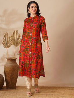 FASHOR - Multi-Color Paisley Kurta