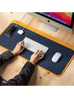 DailyObjects - Mustard-Space Blue Dart Organiser Desk Mat (r1)
