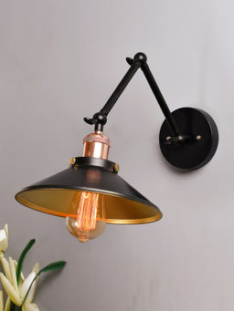 Homesake - Cone Shade Triple Swing Wall Light Rose Gold