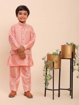Pro Ethic Style Developer - Pink Koti Kurta with Pant and Jacket
