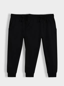 Orange Sugar - Kids Pure Cotton Adjustable Waistband Joggers (Pack Of 2)