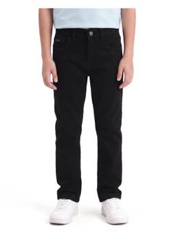 RARE ONES - Enom Kids Relaxed Black Solid Cotton Jeans