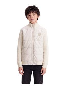 RARE ONES - Cyril Kids Beige Solid High Neck Jacket