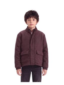 RARE ONES - Katpil-25 Kids Maroon Solid High Neck Zip Jacket