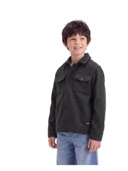 RARE ONES - Tweedo-K Dark Grey Solid Button Closure Regular Fit Jacket