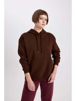 MISCHIEF MONKEY - Women Brown Oversized Hoodie
