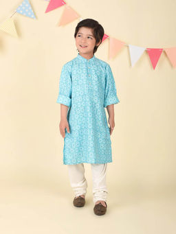 Fabindia - Blue Hand Block Printed Long Kurta