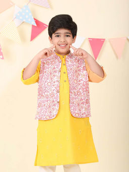 Fabindia - Pink Cotton Hand Block Printed Jacket