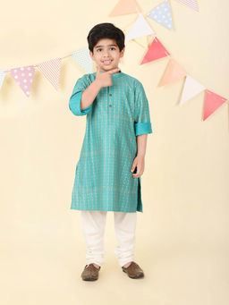 Fabindia - Blue Hand Block Printed Long Kurta