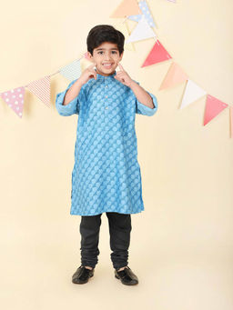 Fabindia - Blue Printed Long Kurta