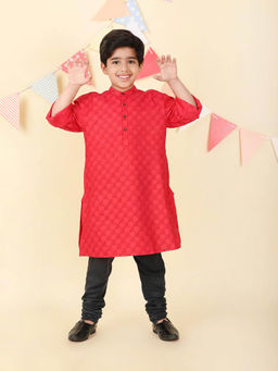 Fabindia - Red Printed Long Kurta