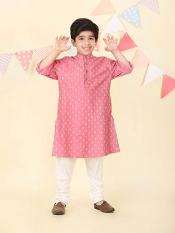 Fabindia - Pink Hand Block Printed Long Kurta