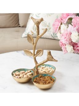 HomeTown - Anar Metal Three Bowl Serving Set