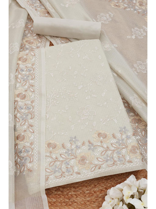 white embroidered dress material White Cotton Floral Embroidered Eyelet Batiste Fabric by the Yard ()