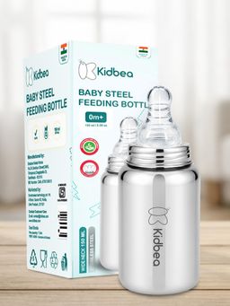 Kidbea - Metallic Solid Stainless Steel Feeding Bottle