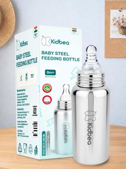 Kidbea - Metallic Solid Stainless Steel Feeding Bottle