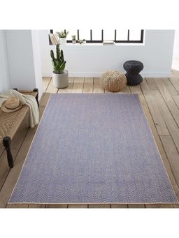 Saral Home - Modern Carpet (Blue, Cotton Jute, 150 X 210 cm)