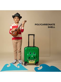 Nasher Miles - Green Tic Tac Toe Polycarbonate Hard-Sided Cabin Trolley Bag