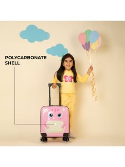 Nasher Miles - Pink Tic Tac Toe Polycarbonate Hard-Sided Cabin Trolley Bag