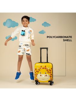 Nasher Miles - Yellow Tic Tac Toe Polycarbonate Hard-Sided Cabin Trolley Bag