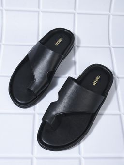 LIBERTY - Healers JPL-222 Casual Toe Ring Slipper For Men Black