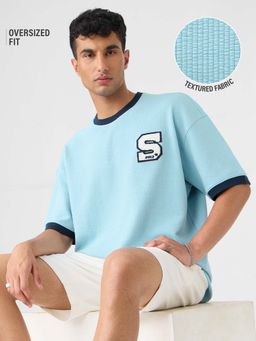The Souled Store - Originals: Powder Blue Men Oversized T-shirt
