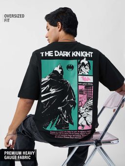 The Souled Store - Official Batman: Face Your Fear Oversized Black T-shirt