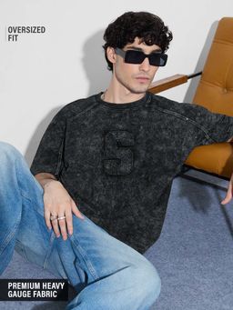 The Souled Store - Originals: Blacked Out Men Oversized T-shirt