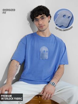 The Souled Store - Originals: Faded Blue Men Oversized T-shirt
