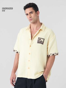 The Souled Store - Originals Oversized Yellow Shirt: Scenic