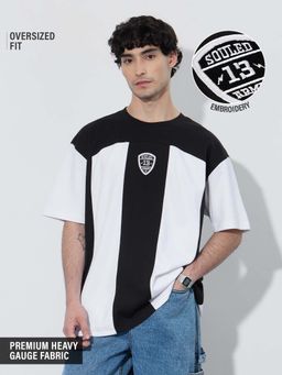 The Souled Store - Originals : Carbon Men Oversized Black T-shirt