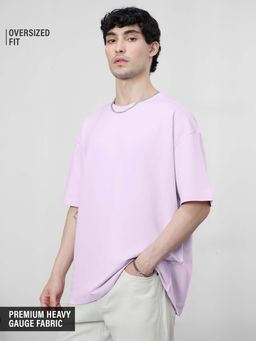 The Souled Store - Originals Oversized Lavender T-Shirt: Rosebud