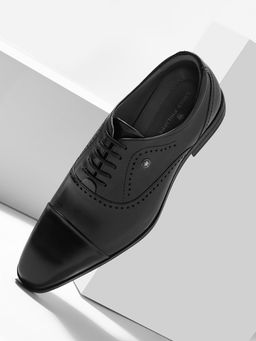 Louis Philippe - Men Black Leather Brogues