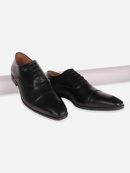 Louis Philippe - Men Black Leather Oxfords