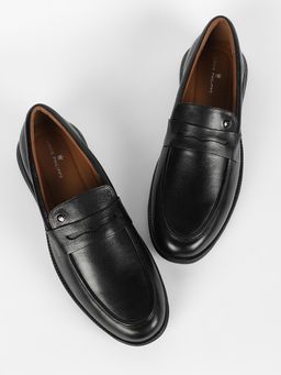 Louis Philippe - Men Black Formal Leather Slip On Loafers