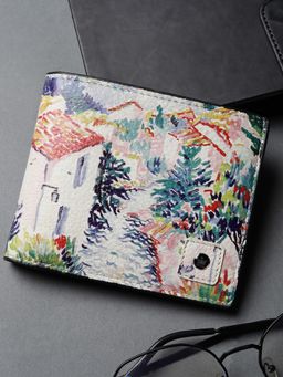 Louis Philippe - Men Multi-Color Printed Genuine Leather Wallet