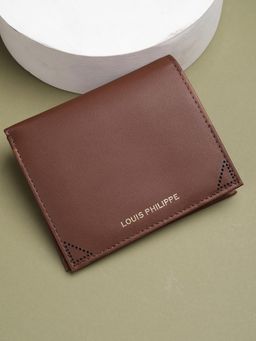 Louis Philippe - Men Brown Solid Genuine Leather Wallet