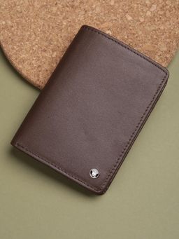 Louis Philippe - Men Brown Solid Genuine Leather Wallet