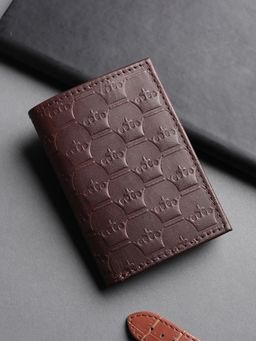 Louis Philippe - Men Brown Textured Genuine Leather Wallet