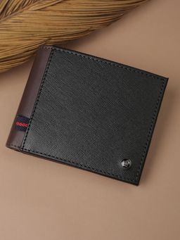 Louis Philippe - Men Black Colorblock Leather Wallet