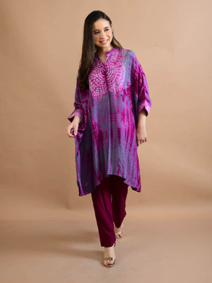 Purple Yoke Kaftan, Inner And Trouser
