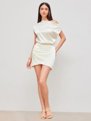cider white satin dress Cider Dresses | White Satin Dress | Color: White