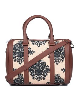 Zouk - Womens Peach Printed Vegan Leather Handbag