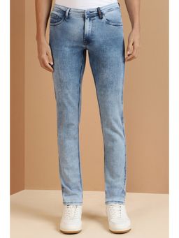 Allen Solly - Men Blue Straight Fit Mid Wash Jeans
