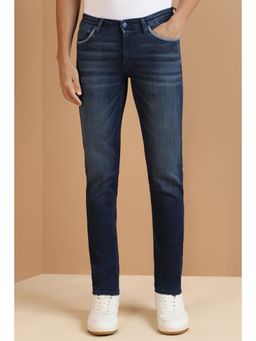 Allen Solly - Men Navy Straight Fit Dark Wash Jeans