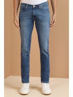 Allen Solly - Men Blue Straight Fit Mid Wash Jeans